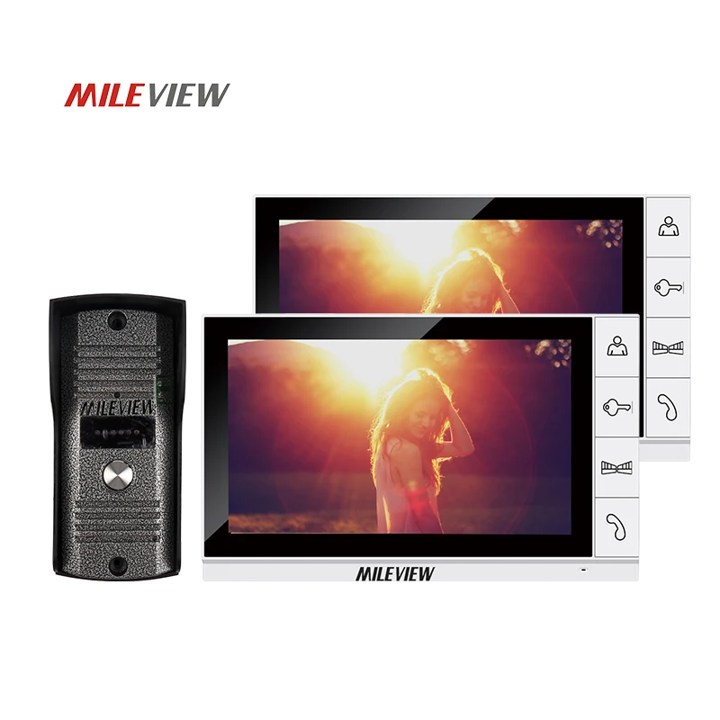 

Brand New Wired 9 inch LCD TFT Video Intercom Door Phone System + Night Vision Outdoor Camera + Two White Screens Free Shipping