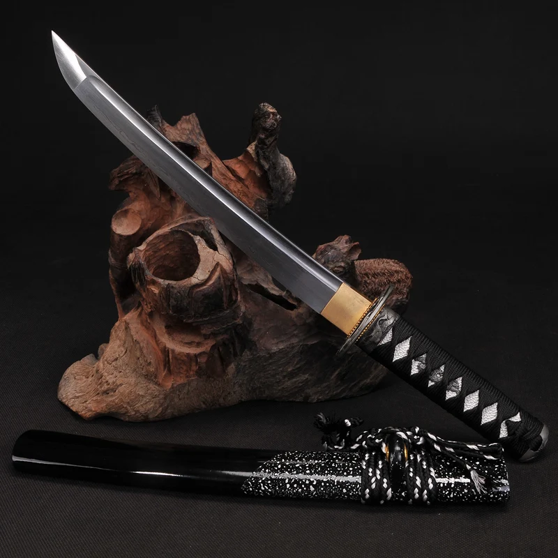 

TANTO SWORDS Japanese Samurai Sword Fully Handmade Damascus Folded Steel Short Katana very sharp Home Decor Collecation Sword