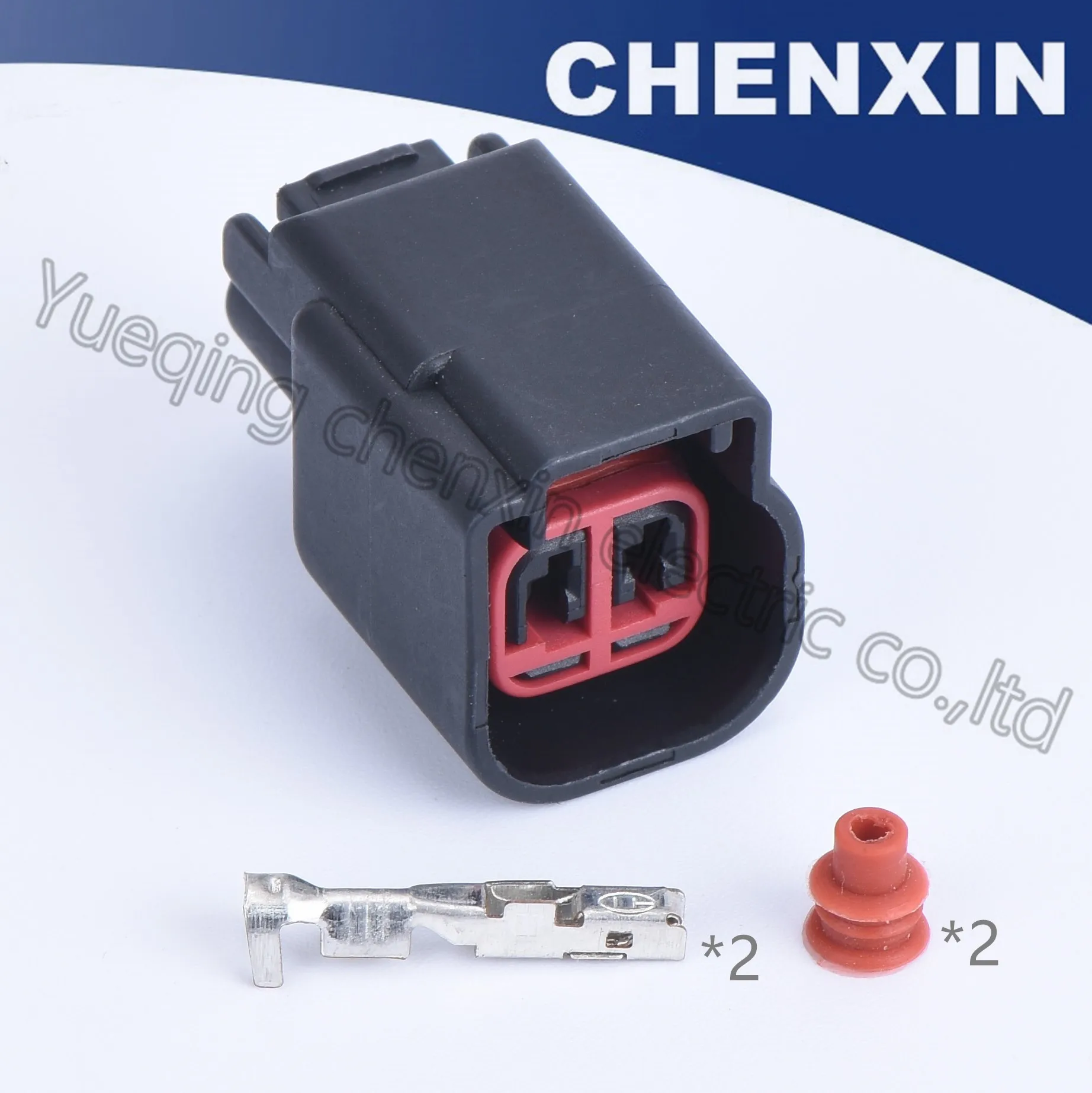 

Black 2pins car waterproof auto connectors (red clip) female 1.5 EV6, including terminals seal waterproof plugging E-4014A