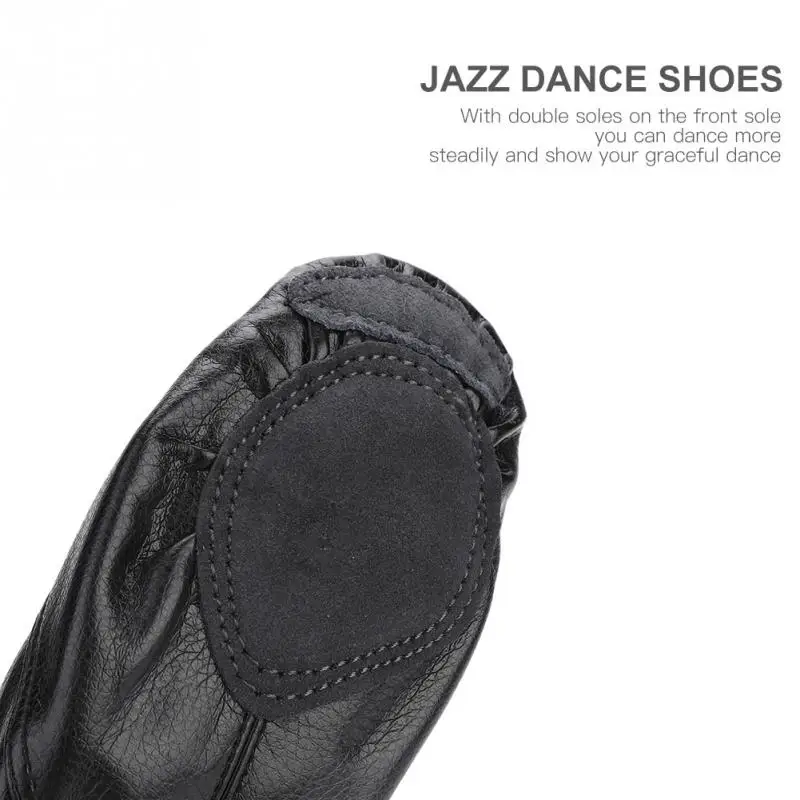 Jazz Dance Schuhe Soft PU Dancewear Soft Soled Schuhe für Kinder Adult Black 