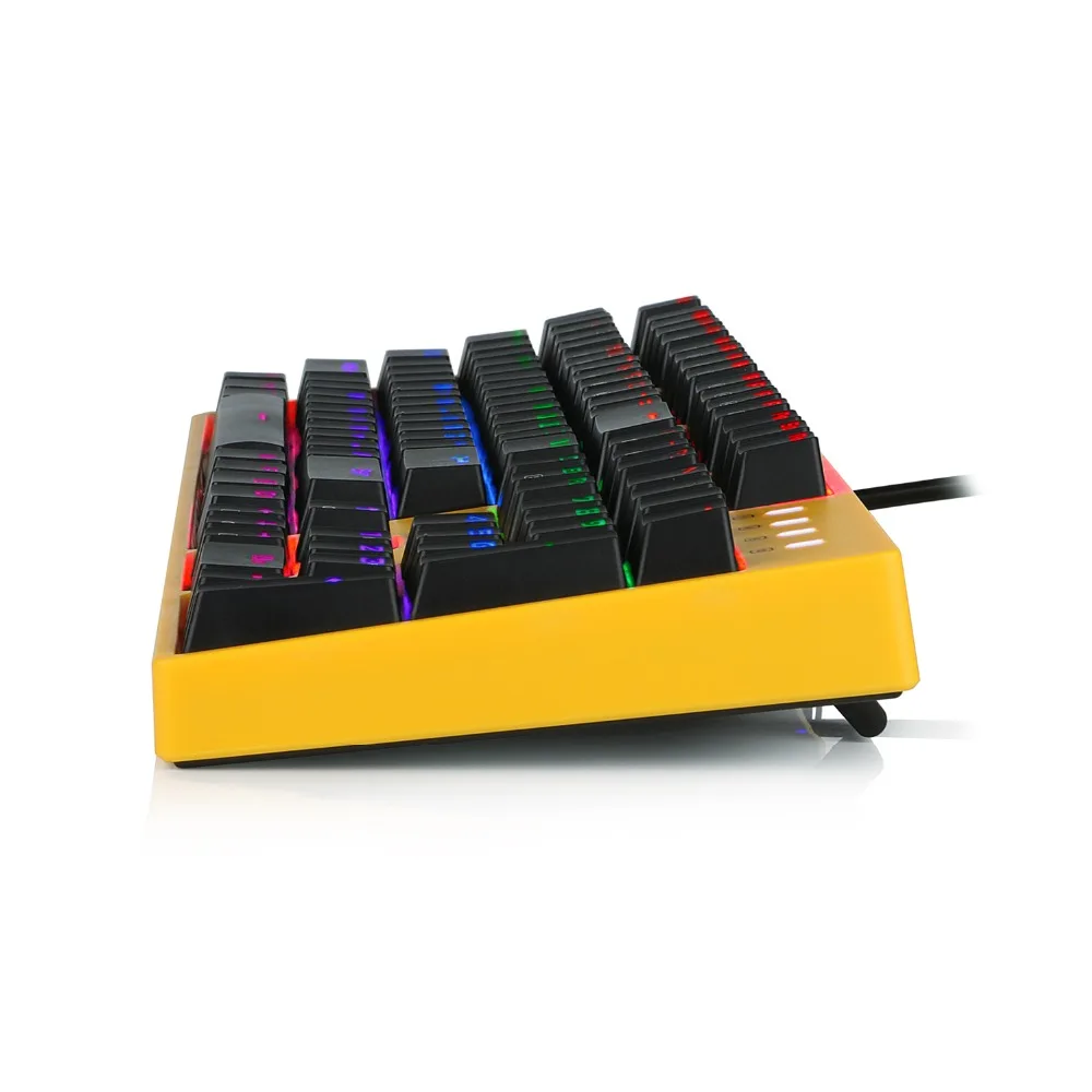 Mechanical Gaming keyboard using Outemu mx pbt doubleshot keycaps 9 Colour LED Backlit 104 Keys X8100 Bumblebee