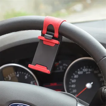 FFFAS Universal Stand Car Stying Steering Wheel Mobile Phone Holder Clip Clamp Tongs for apple