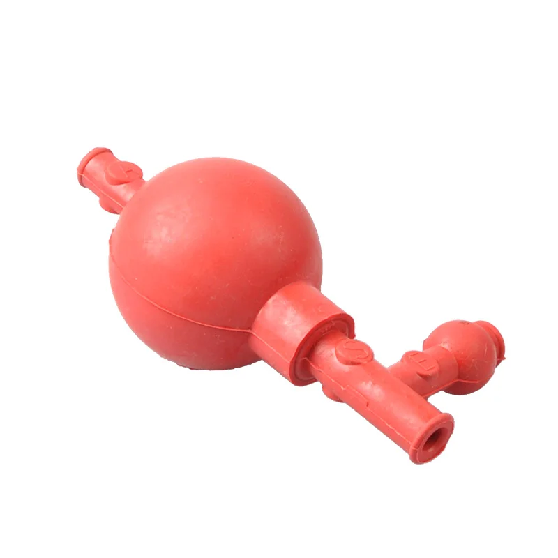 Трёхполосный красный резиновый всасывающий шар с ушками, количественная пипетка, безопасная всасывающая лампа со стеклянной шкалой, соломенный Тройник