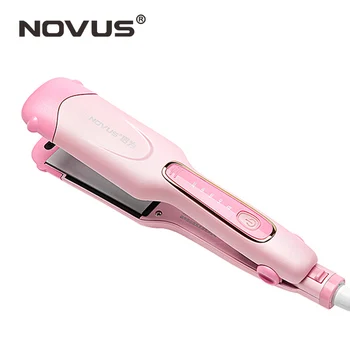 激安 NOVUS 3 で 1 多機能毛矯正アイロン段ボールヘアクリンパー鉄変更プレートフラット/波アイアン女性のための 220V