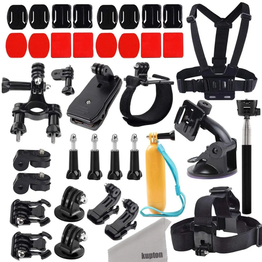 

38 in 1 Action Camera Mount Accessories Kit Head Strap for GoPro Fusion/Hero 5 Session/ Hero Session/ Hero5 4 3+2/Yi/ Yi 4K