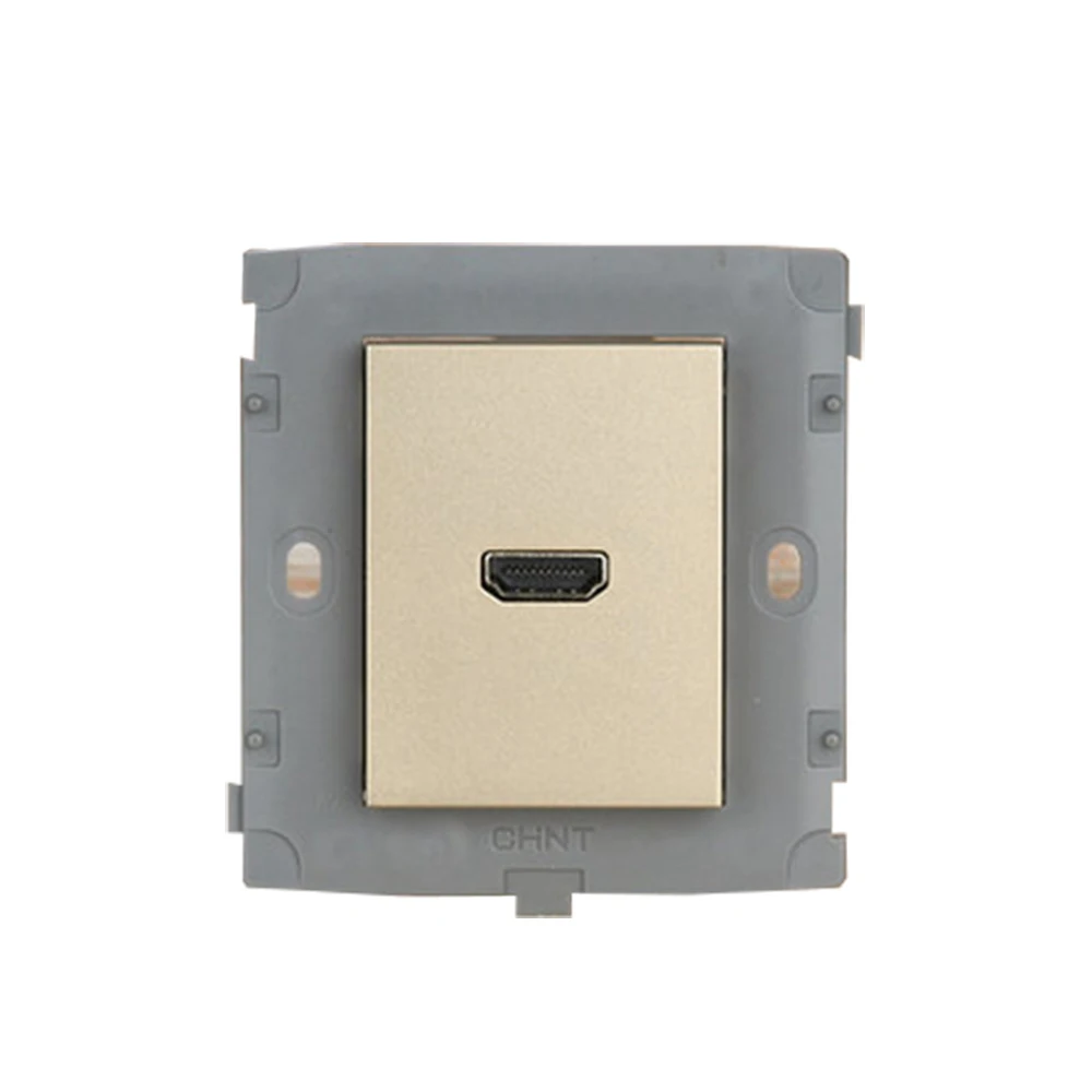 

CHINT Electric HD Video HDMI Module NEW2K Light Champagne Gold Socket Connect
