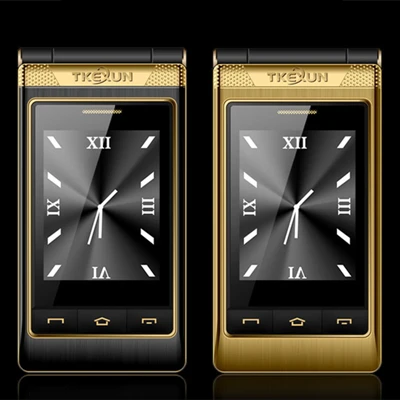 Fsmart TKEXUN G10 роскошный флип-телефон, 3,0 дюймов, сенсорный экран, двойной дисплей, две sim-карты, русская клавиатура, мобильный телефон