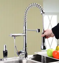 Хорошее качество вытащить вниз поворотный спрей 8525/53 кухонный кран Torneira Cozinha хром латунь мойки, смесители и краны