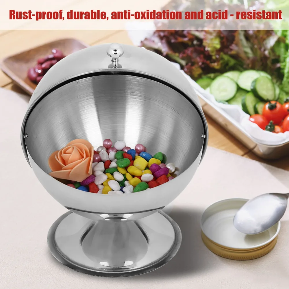 Stainless Steel Spherical Seasoning Bottle Restaurant Kitchen Spice