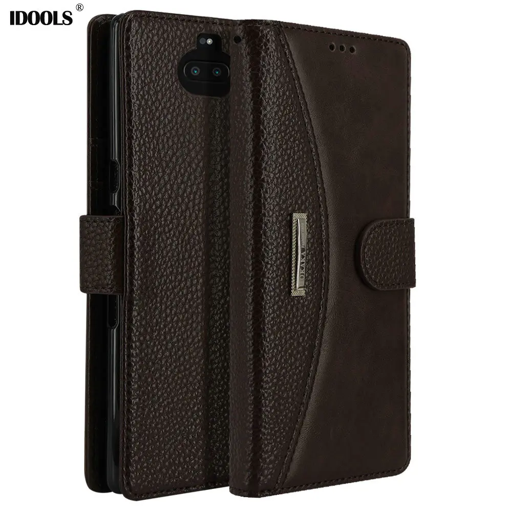 IDOOLS Flip Case For Sony Xperia XA3 Ultra 6.5'' PU Leather TPU Cover Magnetic Phone Bag Cases XA3Ultra Coque | Мобильные