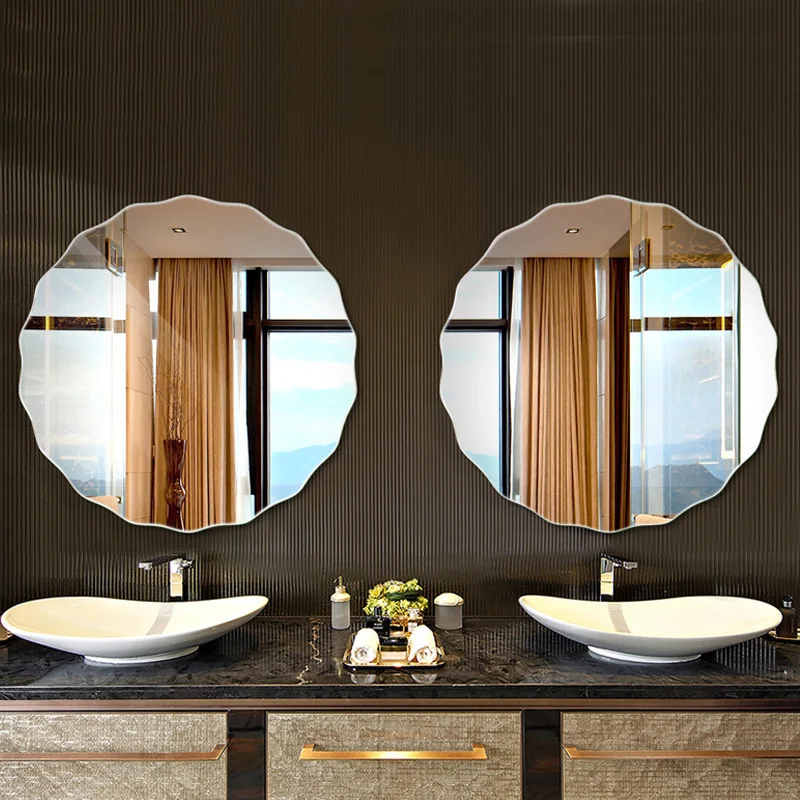 Ванная комната зеркала круглое зеркало в ванную комнату настенный изящный зеркало наклейка на стену Ванная комната туалетное зеркало LO6121055