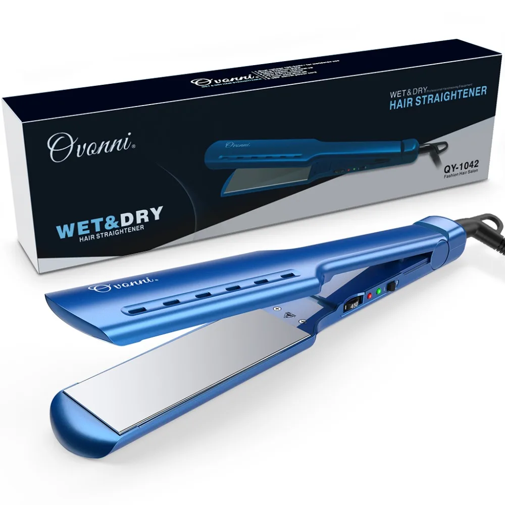 Plancha de pelo de hierro plano de titanio profesional Ovonni, plancha  alisadora de calor instantánea, temperatura ajustable, plancha alisadora de  doble voltaje|Planchas de pelo| - AliExpress