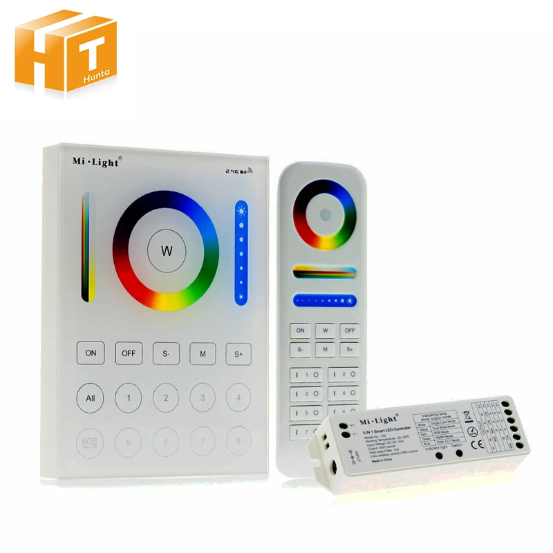 

Mi Light RGB + CCT Remote Controller 8 Zone Smart Panel Remote Controller / 5 In 1 Smart LED Controller DC12-24V