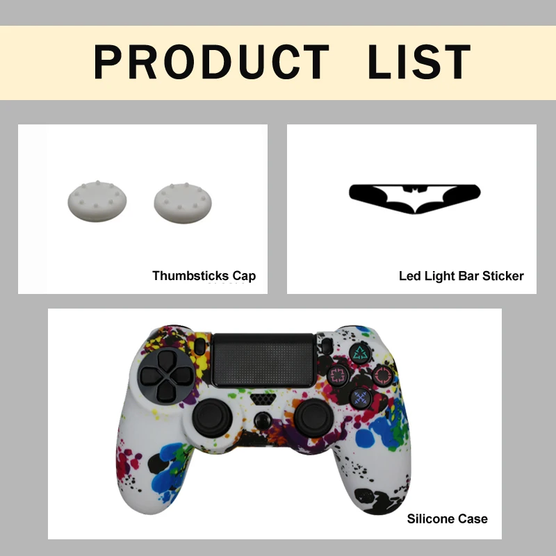 Soft Silicone Rubber Skin Case Gel Protective Cover for Playstation4 For PS4 Controller Camo Style Soft Silicone Rubber Skin Case Gel Protective Cover for Playstation4 For PS4 Controller Camo Style