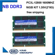 KEMBONA hohe qualität und geschwindigkeit sodimm laptop ram DDR3L 16GB (kit von 2 stücke ddr3 8 gb) PC3L 12800 204pin ram speicher 1,35 v