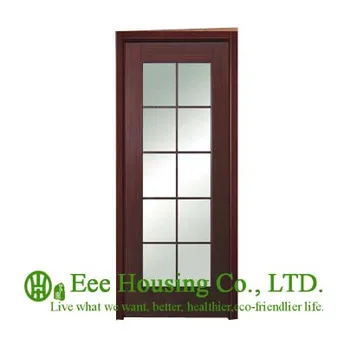 preço 40mm De Espessura De Vidro Folheado De Madeira Da Porta Para O Apartamento, Swing Tipo De Porta, Dentro & Fora A Abertura Da Porta De Entrada, MDF Porta De Madeira