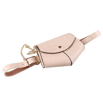 

Women Serpentine Fanny Pack Ladies New Fashion Waist Belt Bag Mini Disco Waist bag Leather Small Shoulder Bags