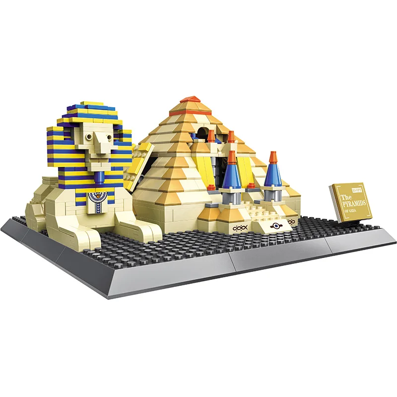 

KAZI Mini Pyramid Architecture Action Model Learning Building Blocks Sets Bricks Creative Educational Toys For Children Gifts