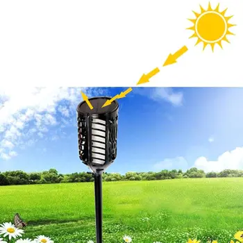

Flame Effect Outdoor LED Lawn Lamp Solar Energy Landscape Lights Flickering Flames Pathway Lantern