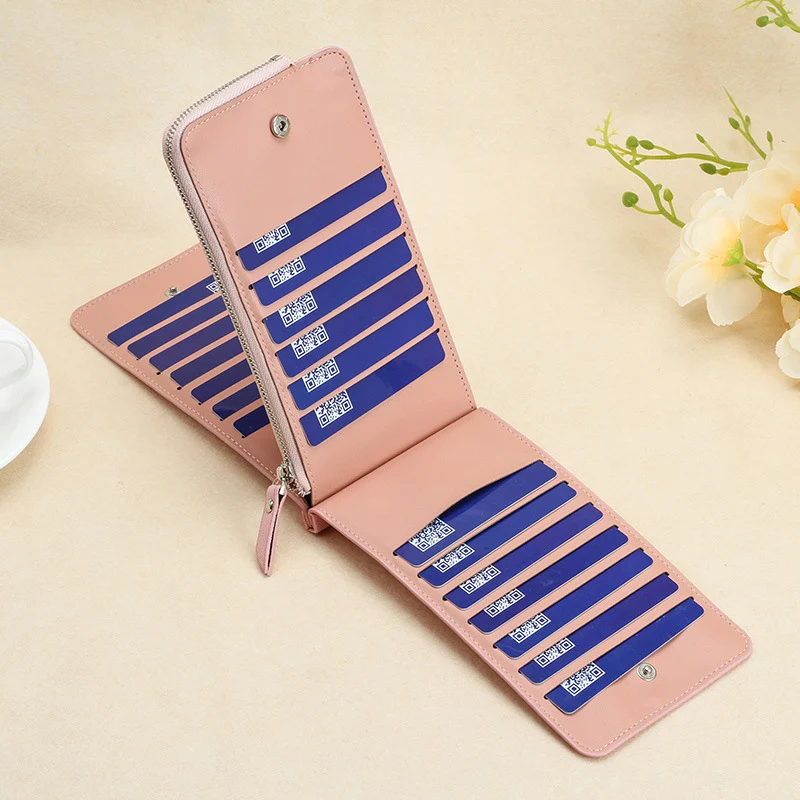 

LANZHIXIN Smart Wallets Womens Wallets and Purses for Credit Cards Hight Quality Leather Women Long Slim Men Credit Card Wallet