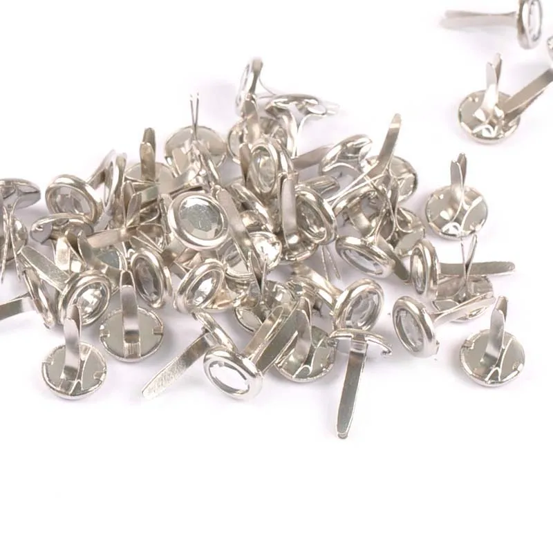 Mix Rhinestone Brads Scrapbook Paper Crafting Embellishment Fastener 50pcs metal brads