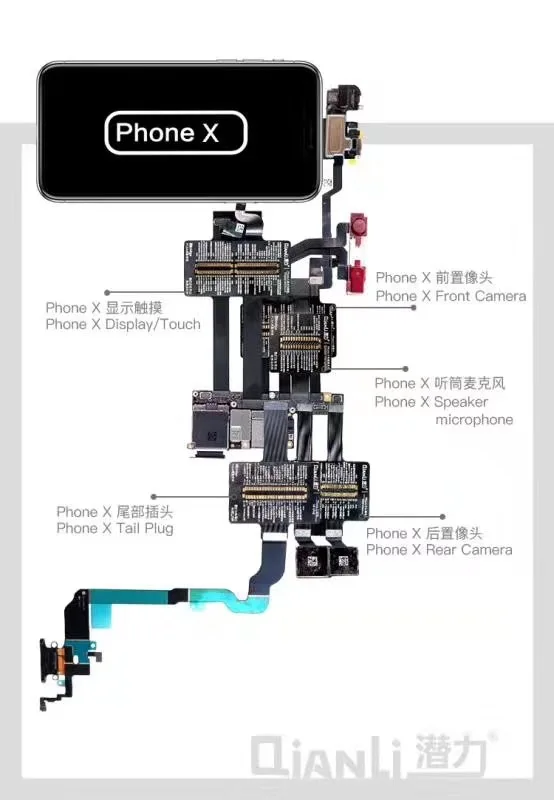 IBridge FPC Тестовый Кабель для iphone 6 6S 7 7P 8 8p x xs max материнская плата проверка неисправностей сенсорная Передняя Задняя камера отпечаток пальца