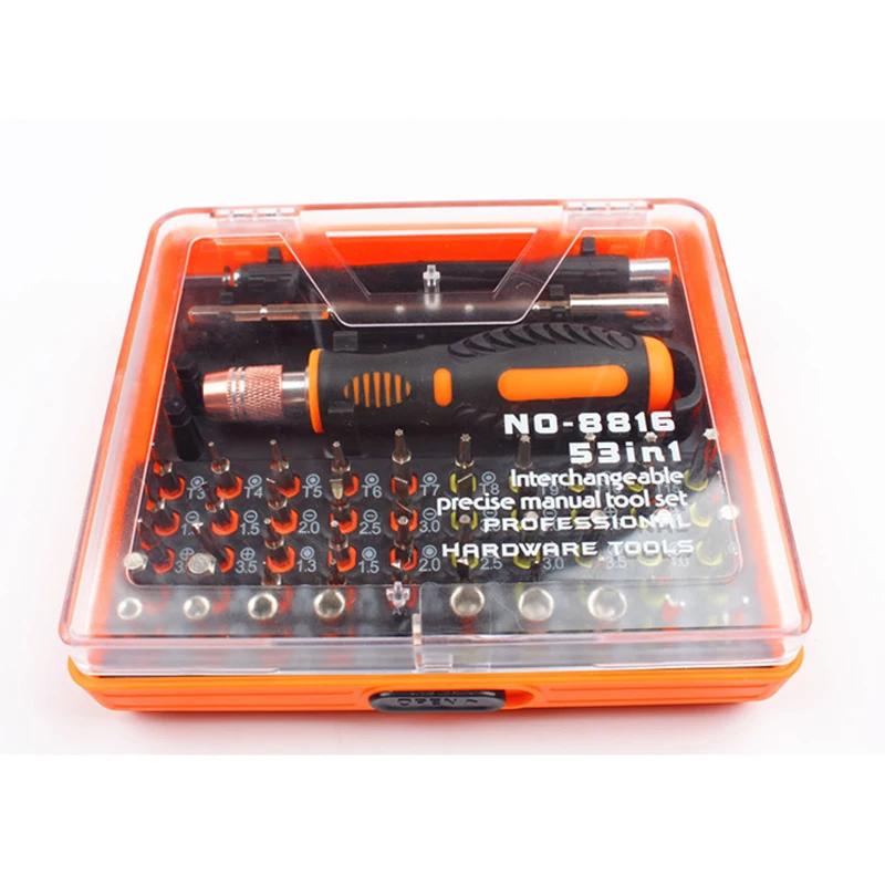 

Kit 53 in 1 Multi-Bit Tool Precision Screwdriver Tweezers for Telephone DIY Reparation