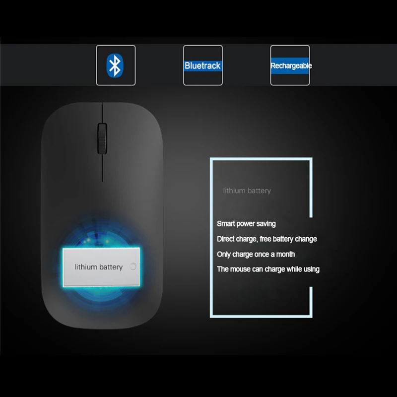 Sovawin портативная Bluetooth мышь, беспроводная Бесшумная ультра тонкая перезаряжаемая мышь, эргономичная оптическая электронная мышь для ПК и ноутбука