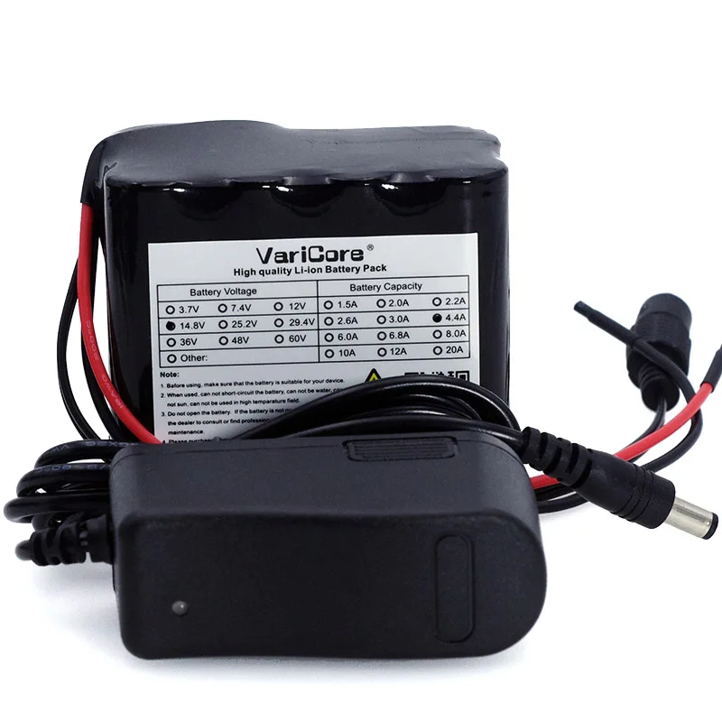 VariCore 14,8 V 4400mAh 18650 li-iom батарейный блок для ночной рыбалки, обогреватель для шахтерской лампы, усилитель батареи с зарядным устройством BMS+ 16,8 V