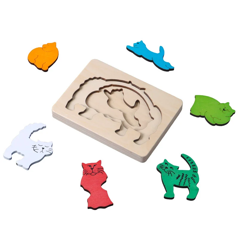 Candywood 3D высококачественный многослойный деревянный пазл для детей раннее образование сцена история головоломка Монтессори игрушки