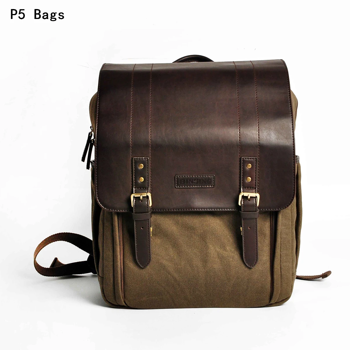 

CADeN P5 K11 DSLR SLR Camera Shockproof Waterproof Shoulder Retro Canvas Double Row High-capacity Backpack for Canon Nikon Sony