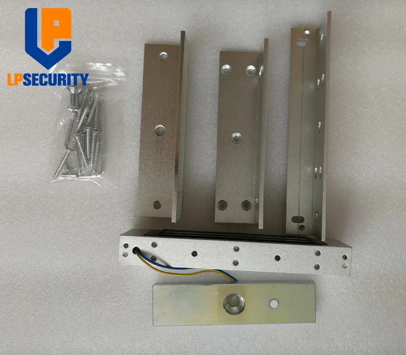 LPSECURITY zl-кронштейн и 180 кг Электрический магнитный дверной замок, установленный на деревянной металлической двери/U