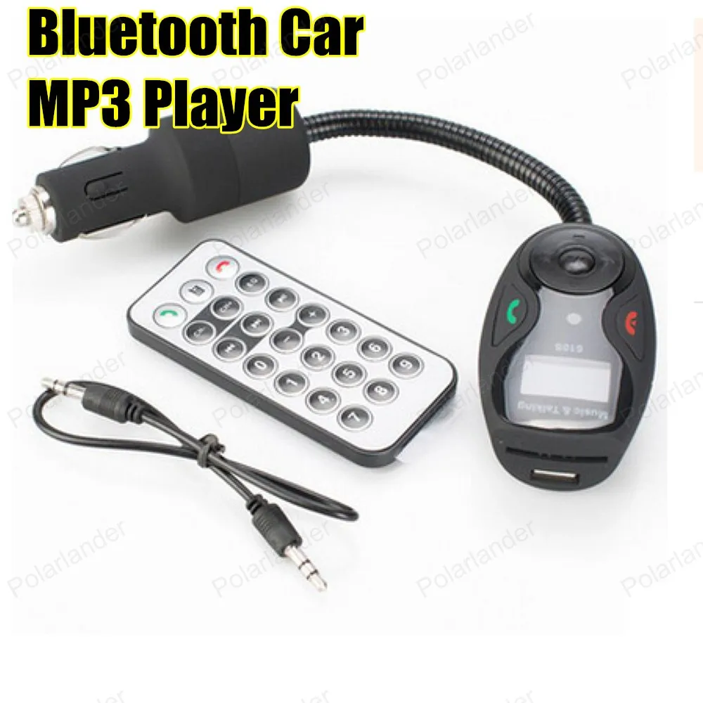 Bluetooth MP3 PlayerHandsfree Car Kit AUX Hands Free FM Transmitter with Dual USB MP3 SD LCD Car Charger Cigarette Lighter