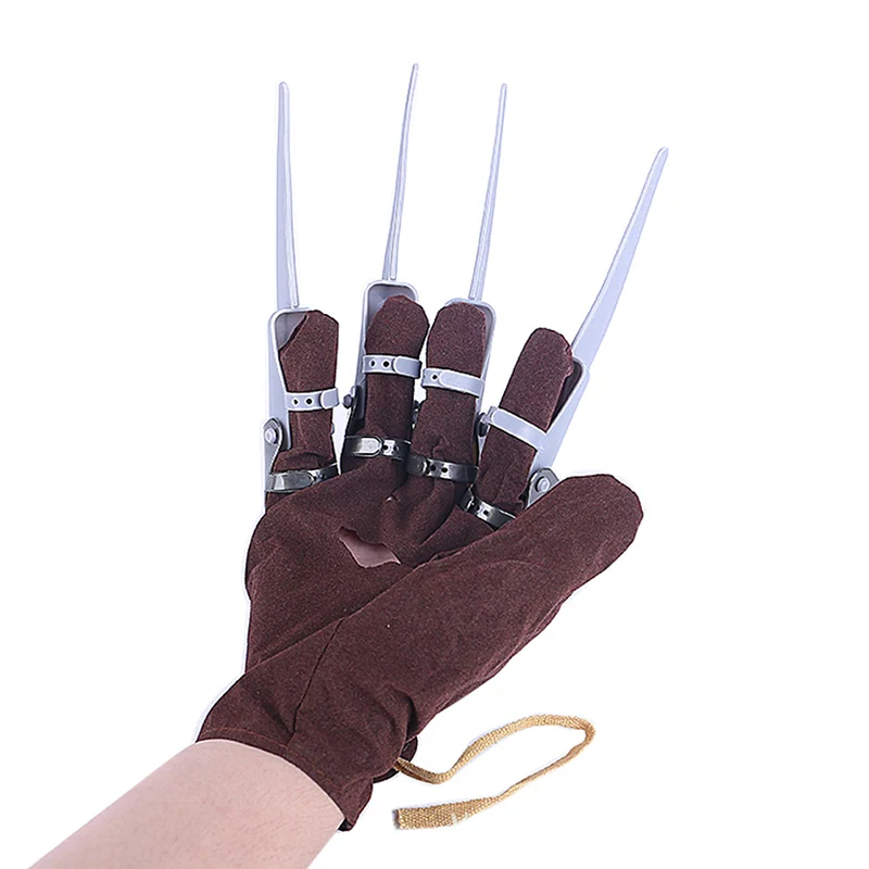 

halloween cosplay gloves a nightmare on elm street freddy glove with nails Masquerade Show Men's Props cosplay