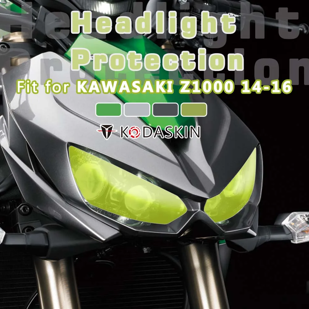 

KODASKIN Motorcycle Accessories ABS Headlight Screen Protection Cover Headlight Guard Fit For KAWASAKI Z1000 2014 2015 2016