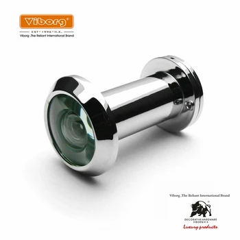 

VIBORG 220 Degree Brass Wide Angle Peephole Door Viewer, Door Spyphole Viewer, EK-11-30PSS