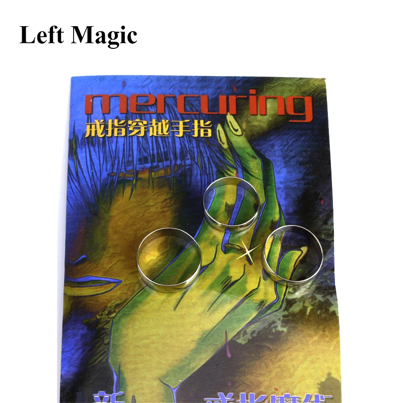 

MERCURING by Jay Sankey magic tricks ring through finger magic props Magia Trick Toys Close up Magie