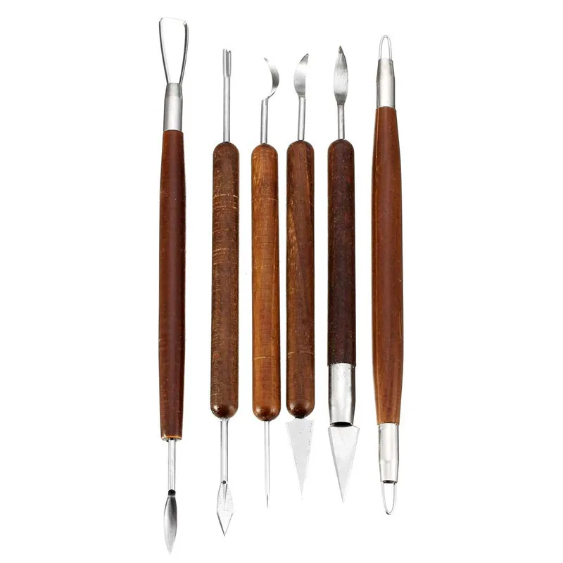 KiWarm 6pcs Practical Polymer Clay Pottery Ceramics Sculpting Carving