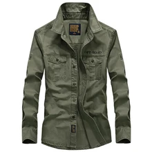 Весенняя мужская повседневная модная рубашка из хлопка, приталенная Мужская рубашка с длинным рукавом размера плюс S-4XL