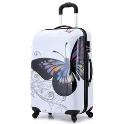 20 дюймов Горячая удивительные Лидер продаж Япония бабочка ABS чехол для тележки багажа/тяга багажник/путешественник случай коробку с колеса