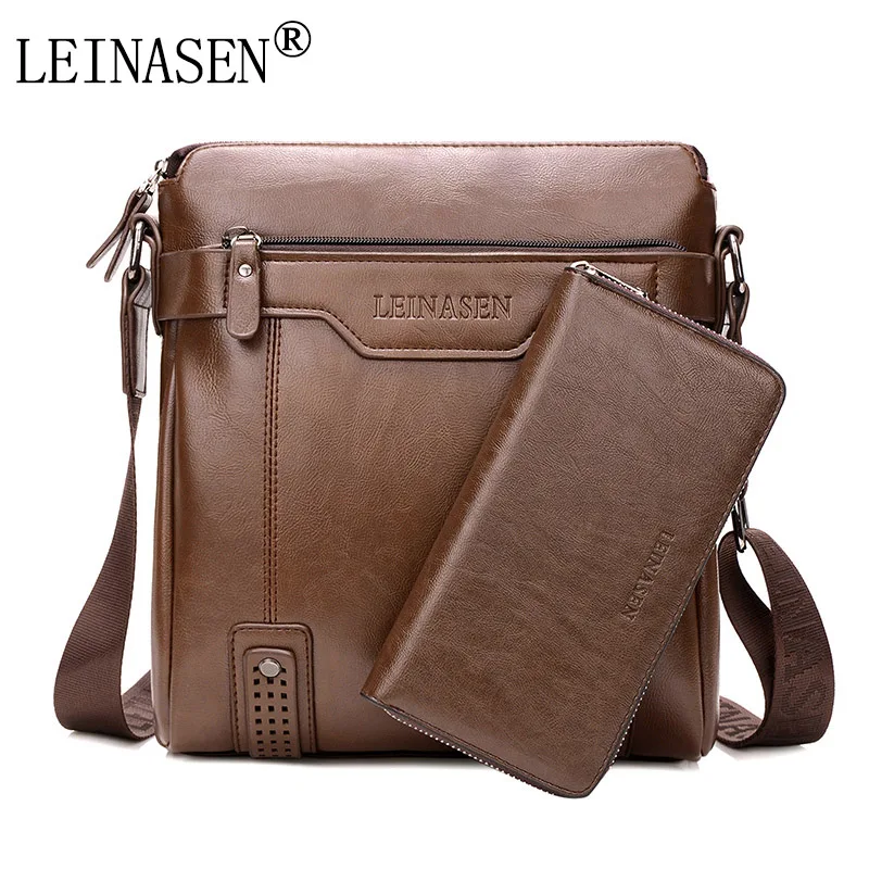 LEINASEN العلامة التجارية 2019 عارضة الرجال حقيبة ساع Crossbody أكياس الرجال حقيبة كتف الساخن بيع عالية الجودة بو حقيبة أعمال