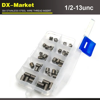 

1/2-13unc wire thread insert kit , 5size 25pcs , 304 stainless steel thread inserts kit, 1/2 unc wire thread repair fasteners