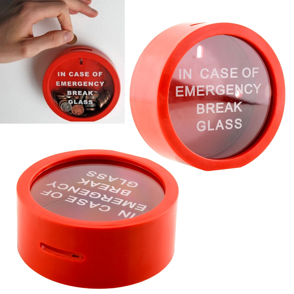 Round Novelty Money Box Saving Bank Emergency Coin Smash Piggy Bank Kids Gift G Round Novelty Money Box Saving Bank Emergency Coin Smash Piggy Bank Kids Gift G