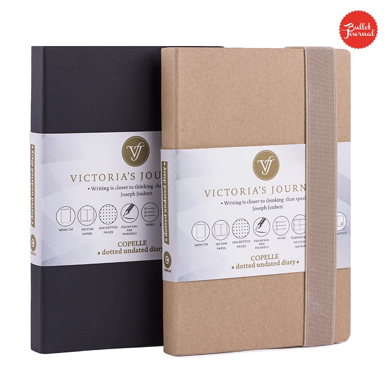 Victoria's Journals Bullet Journal Copelle Kraft Hard Cover Notebook Dotted Bujo Victoria's Journals Bullet Journal Copelle Kraft Hard Cover Notebook Dotted Bujo