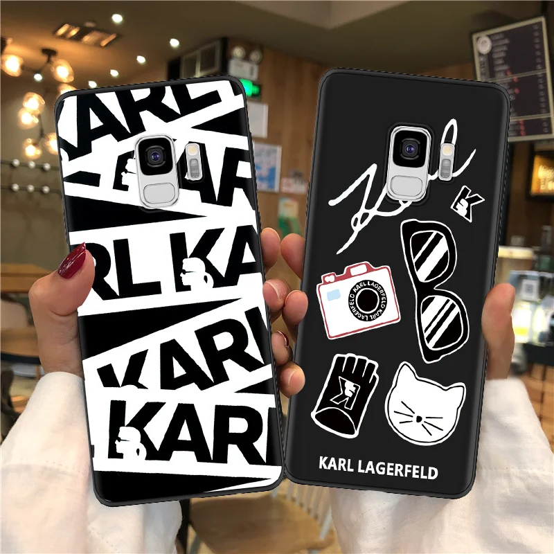 

Fashion Karl Lagerfeld Silicone Soft For TPU Samsung Galaxy A50 A70 A40 S8 S9 Plus S10 S10E S10 S7 S6 A30 M10 M20 Note 8 9 Case