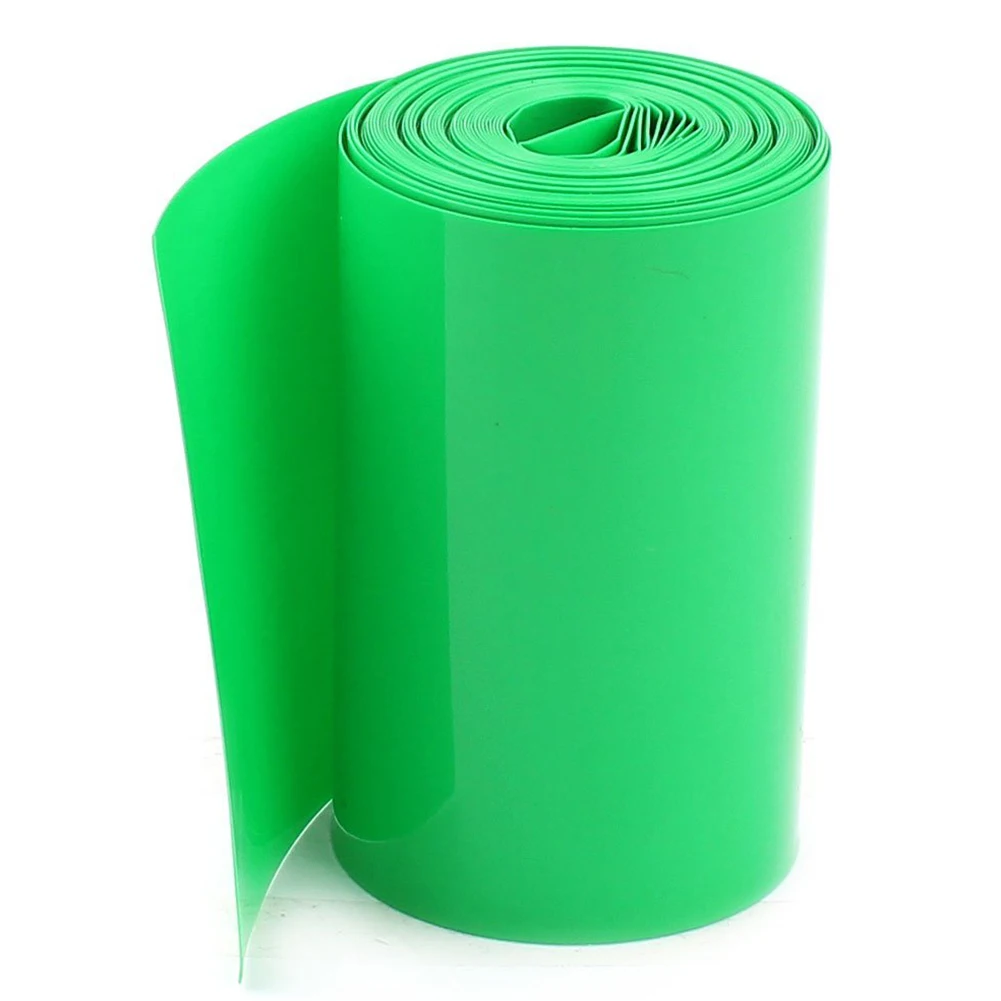 

5M 70mm Green PVC Heat Shrink Tubing Wrap Cover for 4 x 18650 Battery