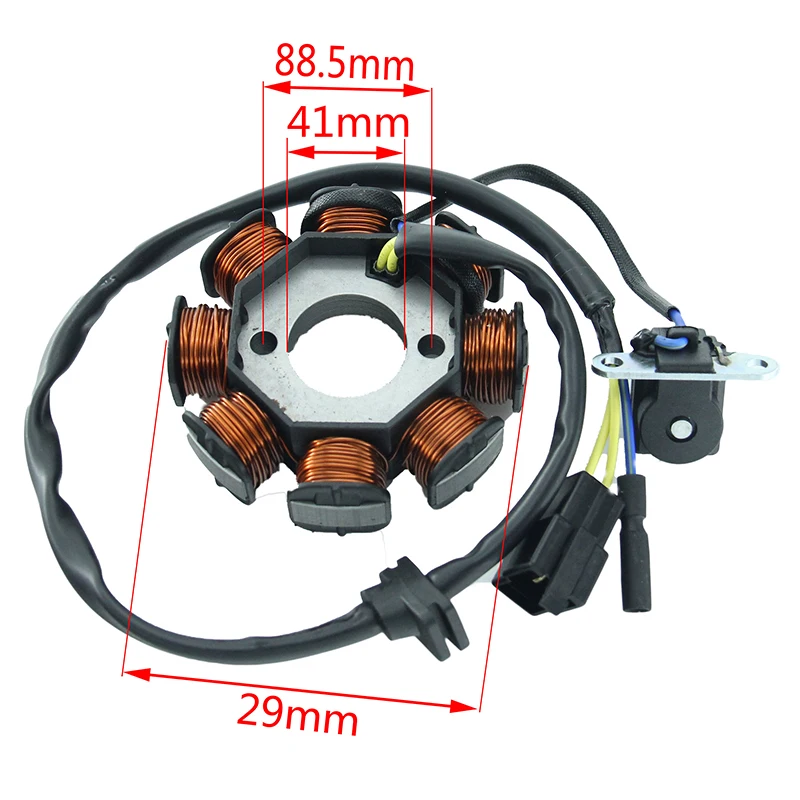 Популярный CG8 DC Магнето катушка обмотки статора мотоциклетный блок зажигания Катушка обмотки статора постоянного тока подходит для китайских CB200-CB250 двигателей с водяным охлаждением CQ-159