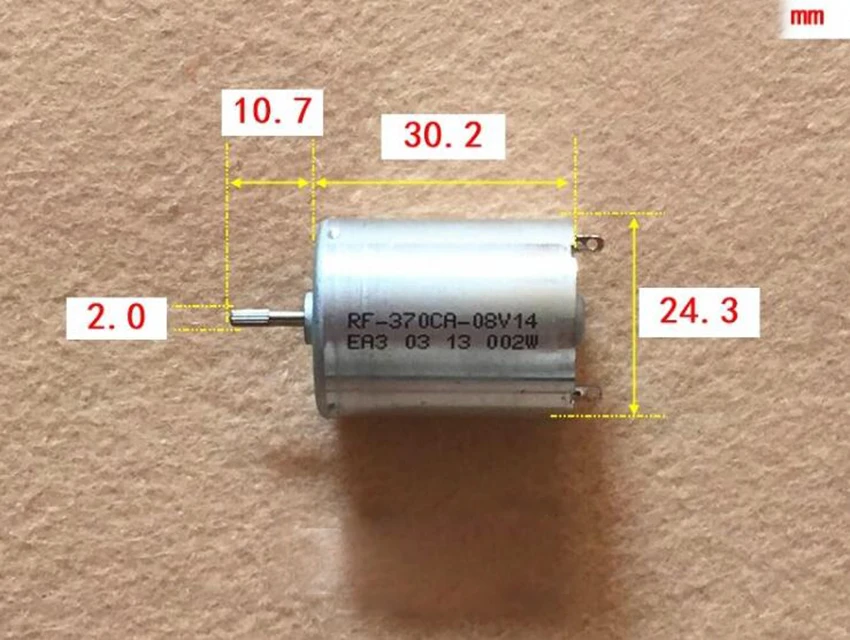 RF-370CA, двигатель постоянного тока, высокое Скорость мотор 8V DC 7000 об/мин электродвигатели для игрушек