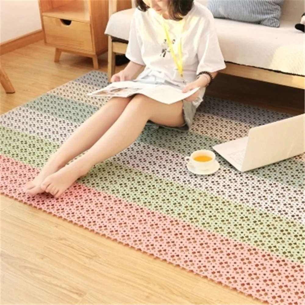 

Non-slip Waterproof Drain Massage pads Bright Color Love Design Free Stitching Bathroom Mat Shower Mats Bathroom supplies
