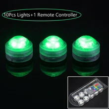 100 шт 2XCR2032 батарея 3 подводная Свеча Чай свет водонепроницаемый вечерние украшение для аквариума свет лампы с пультом дистанционного управления